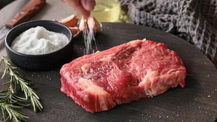 fresh raw beef steak - 790992323