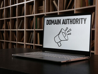 Domain authority is shown using the text