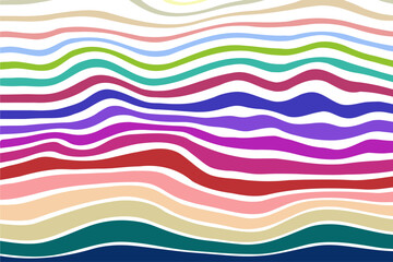 Color wavy striped background. Curve lines bright print. Creative abstract modern design