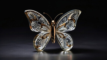 Digital art of butterfly with amazing colors, 3d illustration
