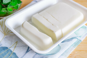 手作りの杏仁プリン