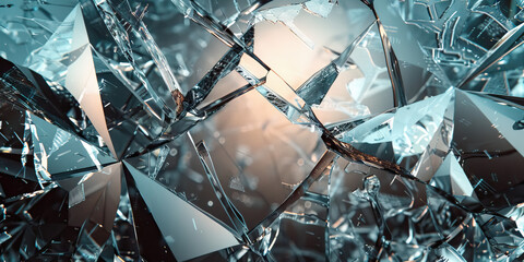 Shattered Dreams: The Broken Mirror and Reflective Pieces - Imagine a broken mirror with reflective pieces, illustrating shattered dreams and aspirations