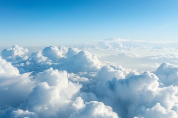 Clouds and Sky as seen through window of an aircraft