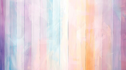 A soothing abstract pattern of translucent stripes in varying widths, painted in a palette of soft, muted colors that evoke a feeling of peaceful repetition and harmony - obrazy, fototapety, plakaty