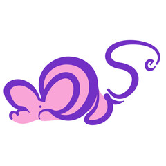 pink mouse made from word “mouse”