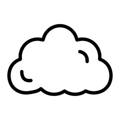 Cloud Vector Line Icon Design
