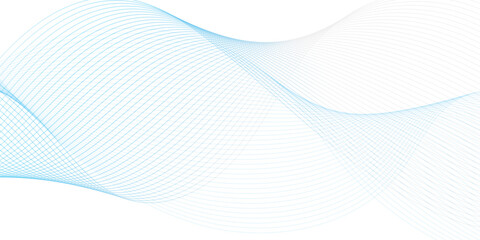 Abstract vector background with blue wavy lines. Blue wave background. Blue lines vector illustration. Curved wave. Abstract wave element for design.
