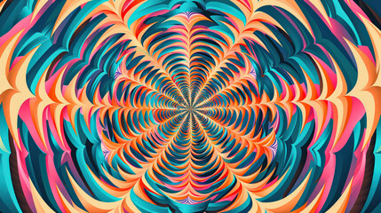Optically illusion psychedelic design