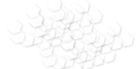 Abstract white background with hexagon and hexagonal background. Luxury white pattern with hexagons. abstract 3d hexagonal background with shadow. 3D futuristic abstract honeycomb mosaic background.