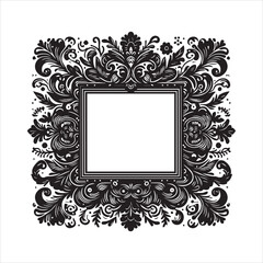 Alpona frame designs Stock Vector Illustration and Royalty Free Download