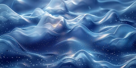 A mesmerizing blue abstract wave pattern, resembling liquid energy in a futuristic oceanic fantasy. - 791001569