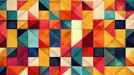 Geometric Design Background with Square Patterns Tile Art