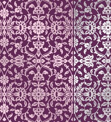 wedding card design, traditional paisley floral pattern , royal India	