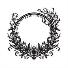 Alpona frame designs Stock Vector Illustration and Royalty Free Download