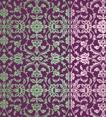 wedding card design, traditional paisley floral pattern , royal India	