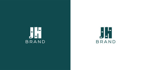 JH letters vector logo design