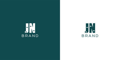 JN letters vector logo design