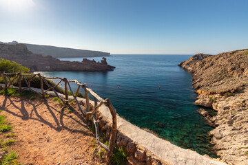 Widok śródziemnomorski, relaks i wypoczynek, wyspa Menorca, tapeta	