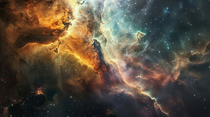 Fototapeta premium Enigmatic Cosmos Dark Nebula Cinematic Beauty