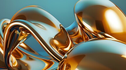 Sleek and Refined: Modern Gold Sculpture