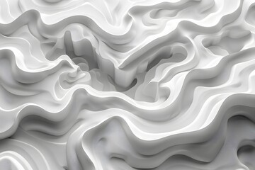 Obraz premium Close Up of White Surface With Wavy Lines. Generative AI