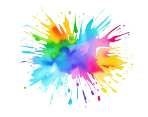 Watercolor Splash And Isolated White Background