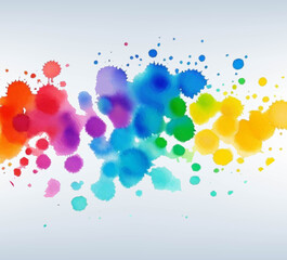 Watercolor Splash Isolated Blue Background