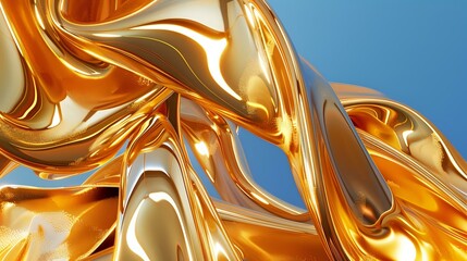 Elegant Entanglement: Gold Sculptural Composition