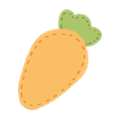 carrot cute embroidery