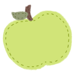 green apple embroidery