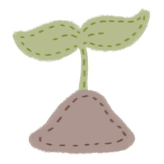 leaf growing embroidery