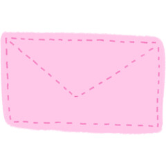 pink envelope embroidery