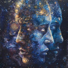   Los "seres cósmicos" imaginación humana en la ciencia ficción, la filosofía y la espiritualidad. Forma  humana perteneciente o relativo al cosmos, universal, espacial, mundial, galáctico. 