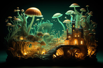 design of mushrooms fantasy creative  image - 791019193