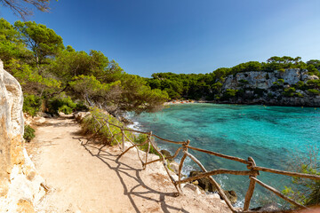 Widok śródziemnomorski, relaks i wypoczynek, wyspa Menorca, tapeta	