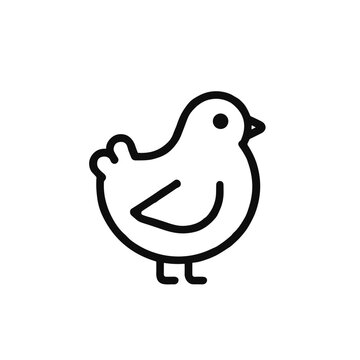 recommend clip art: Chick Icon, Black Line Art, Cute Bird Illustration