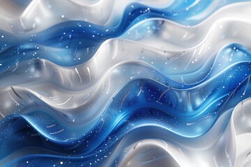 Abstract 3d luxury premium background, flowing curved waves, monochrome, digital wallpapers - 791028363