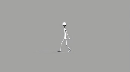   A man walks with a lamp on his head, illuminated by an overhead light