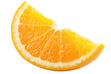 orange slice isolated on white background