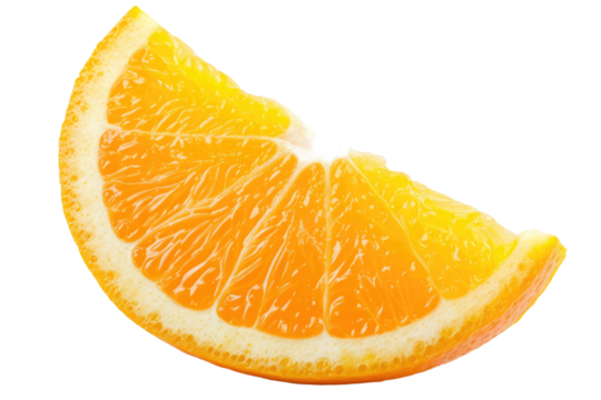 orange slice isolated on white background