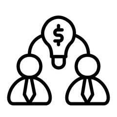 Collaboration Vector Line Icon Design