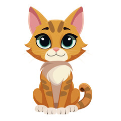 Vector cartoon cat