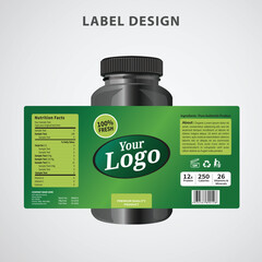 Label design bottle jar food sticker packaging product label.