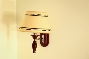 Stylishly beautiful lamp lamp with shadow on background