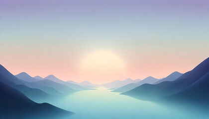 Tranquil gradient backgrounds transporting viewers to a world of calm and serenity with their gentle hues.