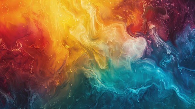 A stark, abstract composition contrasting the purity of water with the intense colors associated with sugary substances