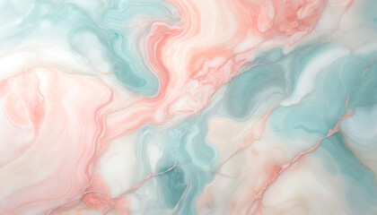 a seamless, continuous marble texture with a pastel sorbet color palette suitable for use as a...