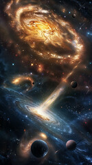 Beyond the Veil Cinematic Odyssey through Deep-Space Galaxies