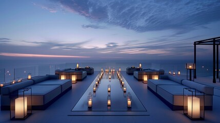 Luxurious serenity  indulge in natural beach relaxation for ultimate aesthetic calm