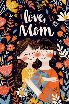 I love Mom - a Mother's Day greeting card 